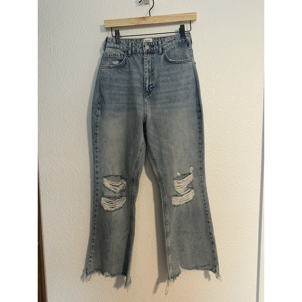Urban Outfitters BDG Light Wash Jeans Curvy Distressed Sinched Waist Tailored-26